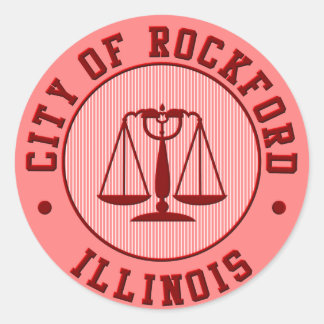 Adesivo Redondo KRW Rockford Equipe de Beisebol