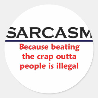 Adesivo Redondo KRW Sarcasm Piada engraçada