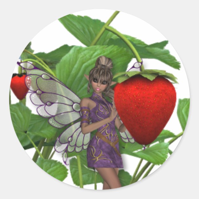 Adesivo Redondo KRW Strawberry Faer (Frente)
