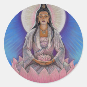 Adesivo Redondo Kuan Yin Sticker