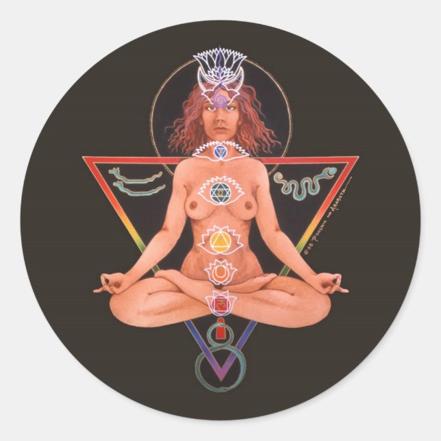 Adesivo Redondo Kundalini Lady (Frente)