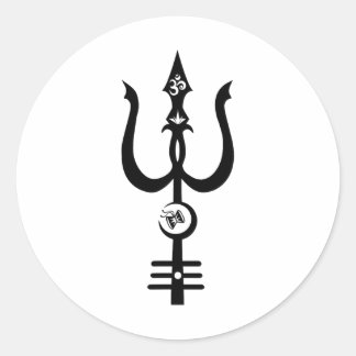 Adesivo Redondo Kundalini Shiva's Trident Design - Awesome Gifts 