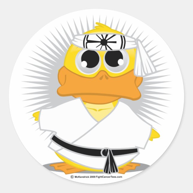 Adesivo Redondo Kung Fu Duck (Frente)