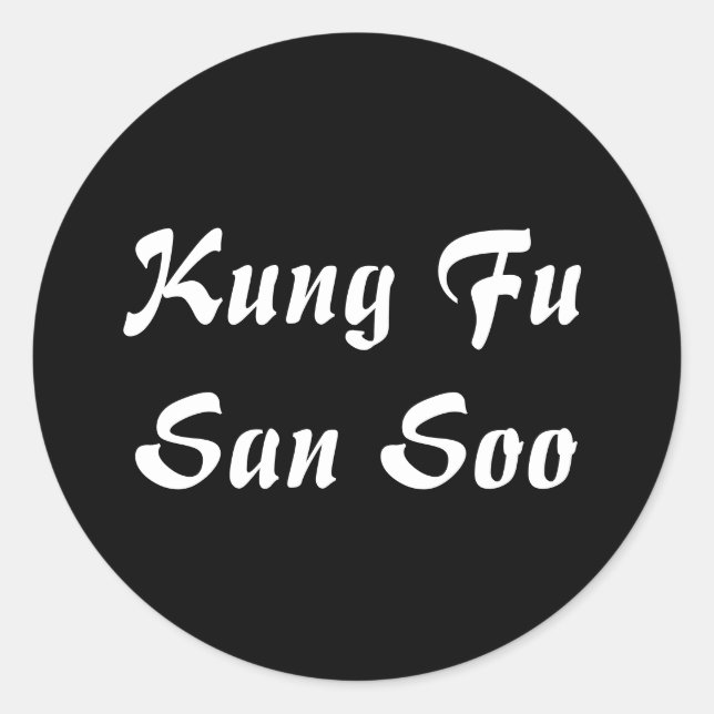 Adesivo Redondo Kung Fu San Soo (Frente)
