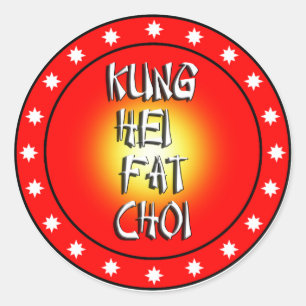 Adesivo Redondo Kung Hei Fat Choi