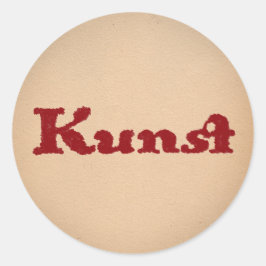 Adesivo Redondo Kunst em Vermelho