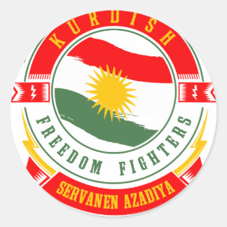 Adesivo Redondo kurdistan KURDISTAN Peshmerga Freedom Warrior