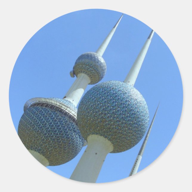 Adesivo Redondo Kuwait Towers (Frente)