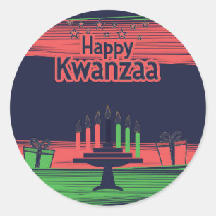 Adesivo Redondo Kwanzaa