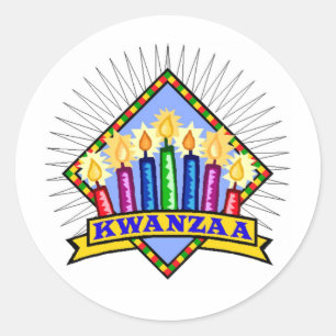 Adesivo Redondo Kwanzaa