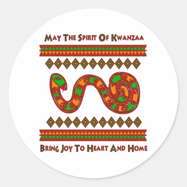 Adesivo Redondo Kwanzaa Cobra (Frente)