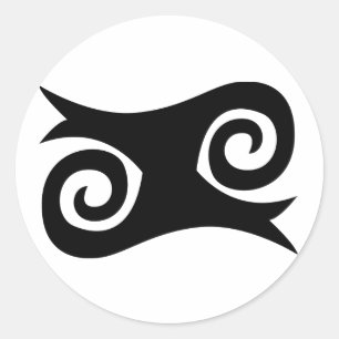 Adesivo Redondo KWATAKYE ATIKO - Símbolo da bravura e da falta de 