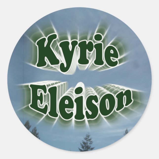 Adesivo Redondo Kyrie Eleison Sticker (Frente)