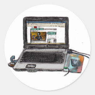 Adesivo Redondo L é para Laptop