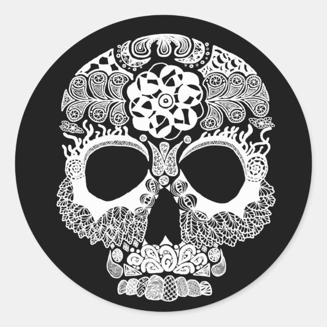 Adesivo Redondo La Bella Muerte Dark Round Sticker (Frente)