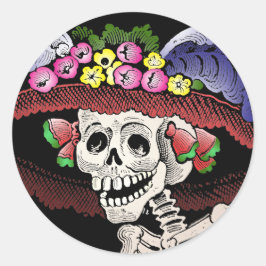 Adesivo Redondo La Calavera Catrina