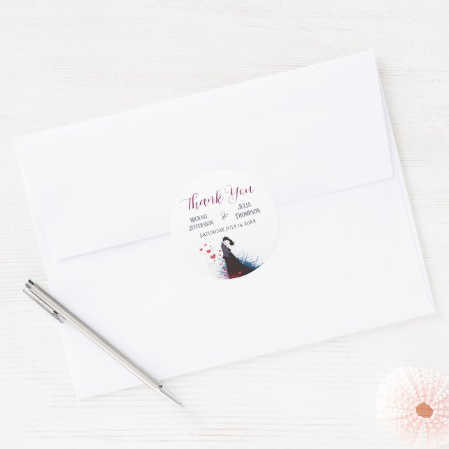 Adesivo Redondo La Dolce Vita French Inspiration Classic 1940s (Envelope)