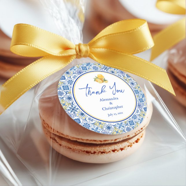 Adesivo Redondo La Dolce Vita Italian Destination Wedding Labels (Criador carregado)