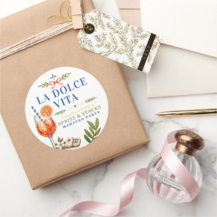 Adesivo Redondo La Dolce Vita Mahjong Spritz & Stacks