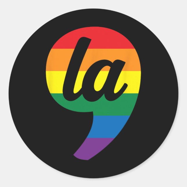 Adesivo Redondo La Kamala Harris Pride Rainbow (Frente)