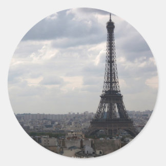 Adesivo Redondo La Tour Eiffel Sticker