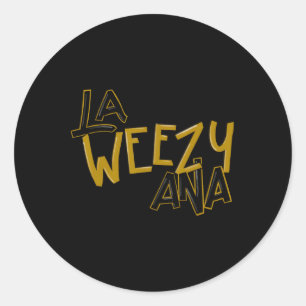 Adesivo Redondo La Weezy Ana Louisiana Feliz Fantasia de Carnaval 