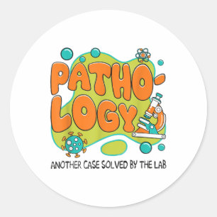 Adesivo Redondo Lab Semana 2025 Patologia Reltro Mistério Máquina