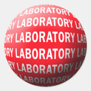 ADESIVO REDONDO LAB SPHERE 'O SANGUE - LOGÓTIPO LABORATORIAL