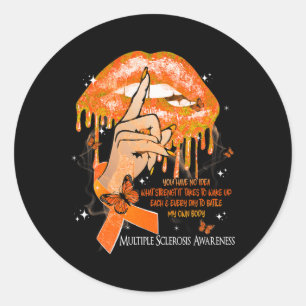 Adesivo Redondo Lábios Borboletas Mulheres com esclerose múltipla