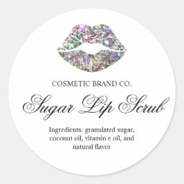 Adesivo Redondo Lábios Lápis de Açúcar