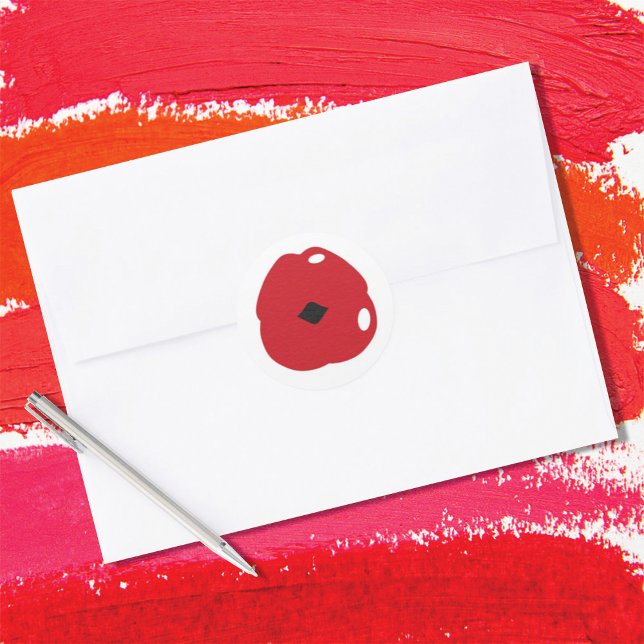 Adesivo Redondo Lábios Retro Lábio Vermelho (Criador carregado)