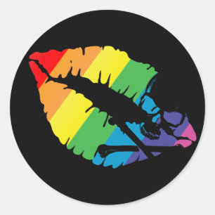 Adesivo Redondo lábios venenosos