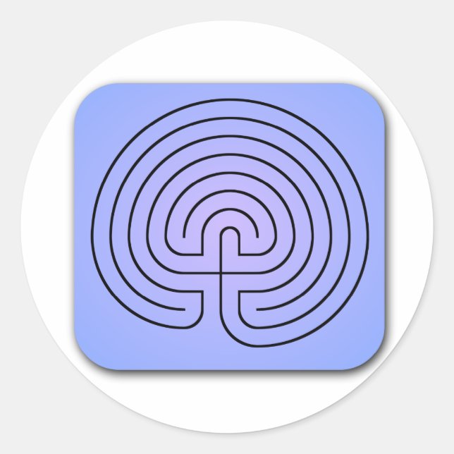 Adesivo Redondo Labirinto Clássico (Frente)