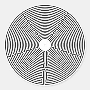 Adesivo Redondo Labirinto de 23 circuitos