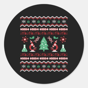 Adesivo Redondo Laboratório de Ciências Microbiologia De Adn Febre