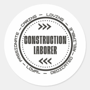 Adesivo Redondo Laboratório de Construção