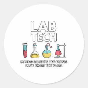 Adesivo Redondo Laboratório de tecnologia de laboratório