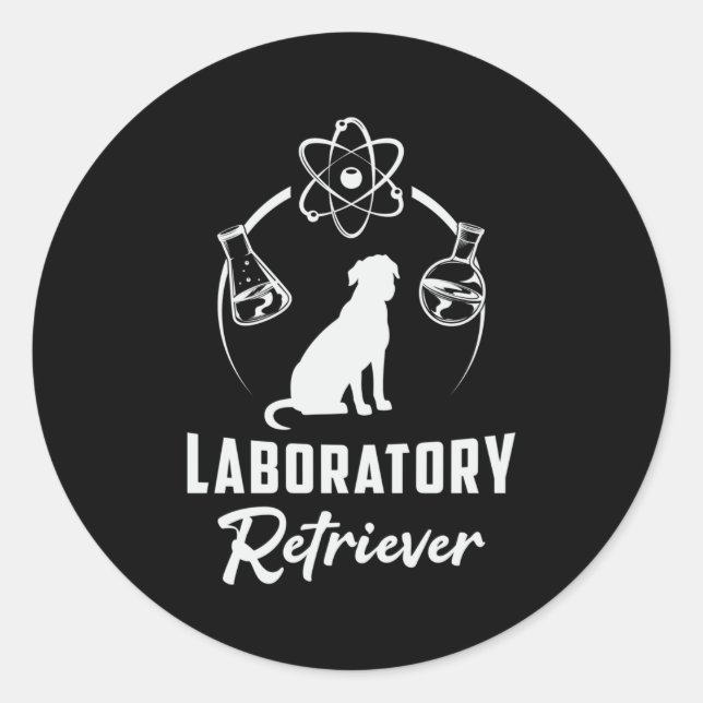 Adesivo Redondo Laboratório Labrador Cão De Retriever Pet Puppy (Frente)