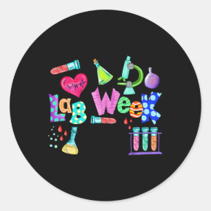 Adesivo Redondo Laboratório técnico médico-técnico S na Semana 202