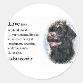 Adesivo Redondo Labradoodle Gifts