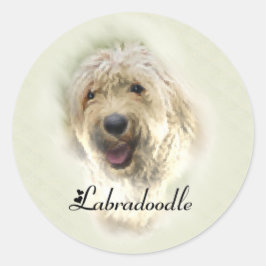 Adesivo Redondo Labradoodle Lovers Gifts