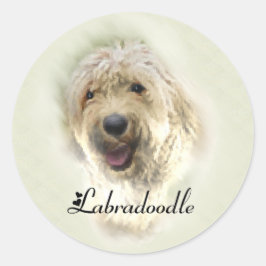 Adesivo Redondo Labradoodle Lovers Gifts