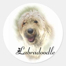 Adesivo Redondo Labradoodle Lovers Gifts