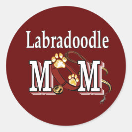 Adesivo Redondo Labradoodle MOM Gifts