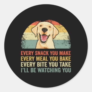 Adesivo Redondo Labrador Amarelo Pai Labrador S Amarelo Labrador R