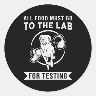 Adesivo Redondo Labrador, O Laboratório De Testes De Cão De Retr