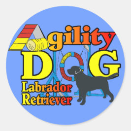 Adesivo Redondo Labrador Retriever Agilidade Shirts Ofertas