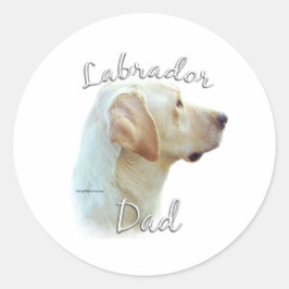 Adesivo Redondo Labrador Retriever (amarelo) Pai 2
