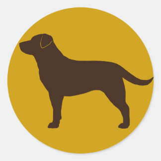 Adesivo Redondo Labrador Retriever (Chocolate)