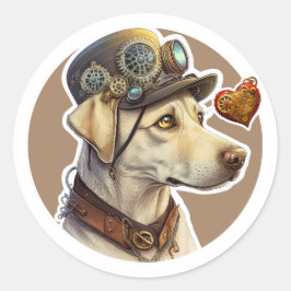 Adesivo Redondo Labrador Retriever Dog